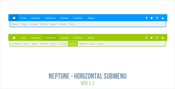 Neptune - Horizontal Submenu - CodeCanyon Item for Sale