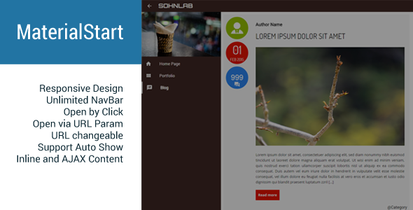 MaterialStart - Responsive Fullscreen Panel - CodeCanyon Item for Sale