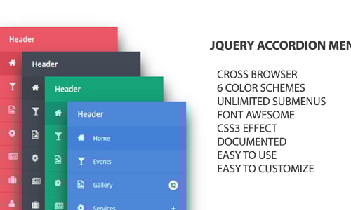 jQuery Accordion Menu by marcoarib | CodeCanyon