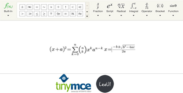 TinyMCE4 Formula Editor - CodeCanyon Item for Sale
