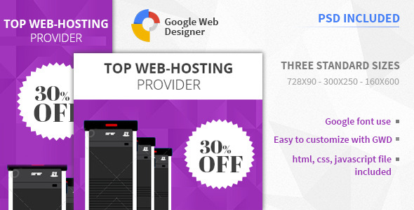 Web Hosting | HTML5 Google Banner Ad - CodeCanyon Item for Sale