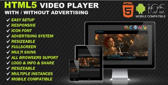 HTML5 Responsive Video Player & Advertising - CodeCanyon Item for Sale