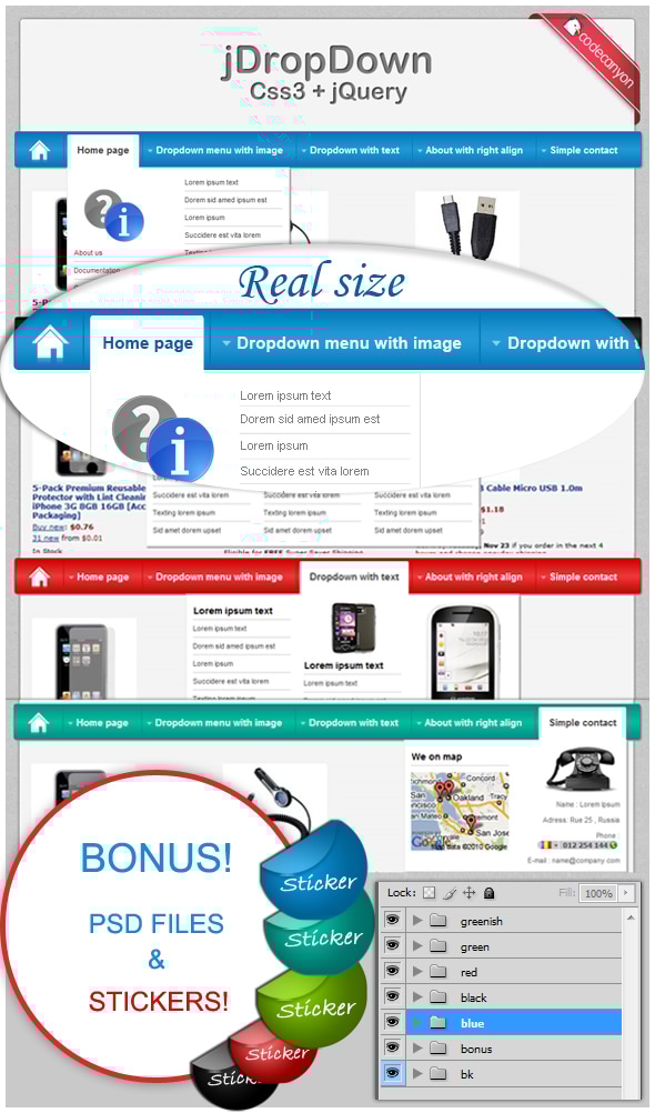jDropDown Menu - CodeCanyon Item for Sale