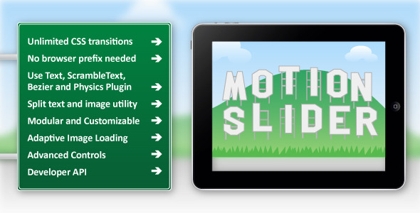 Motion Slider jQuery Plugin - CodeCanyon Item for Sale