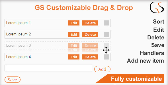 GS Customizable Drag and Drop - CodeCanyon Item for Sale