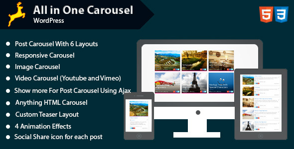 All in One Carousel for WordPress - CodeCanyon Item for Sale