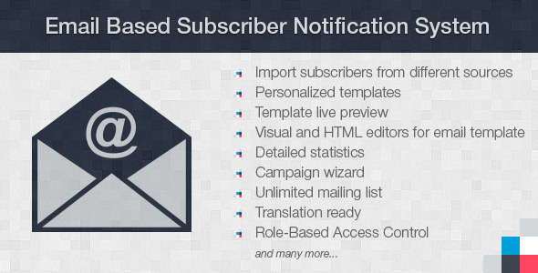 Email Based Subscriber Notification System - CodeCanyon Item for Sale