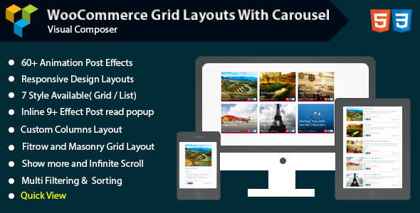 WPBakery Page Builder - Woocommerce Grid with Carousel - CodeCanyon Item for Sale