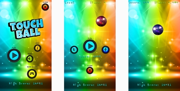 Touch Ball - HTML5 Mobile Game (Construct 3 | Construct 2 | Capx) - CodeCanyon Item for Sale