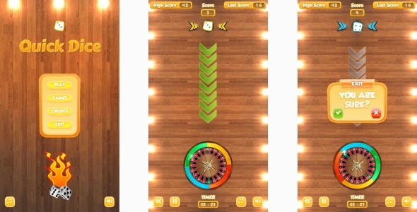 Quick Dice - HTML5 Mobile Game (Construct 3) - CodeCanyon Item for Sale