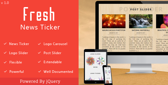 Fresh News Ticker - CodeCanyon Item for Sale