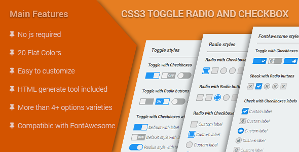 CSS3 Toggle Radio & Checkbox - CodeCanyon Item for Sale
