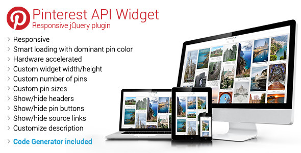 Pinterest API Widget - Responsive jQuery Plugin - CodeCanyon Item for Sale