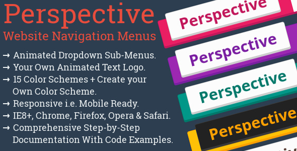 Perspective: Website Navigation Menu + Logo - CodeCanyon Item for Sale