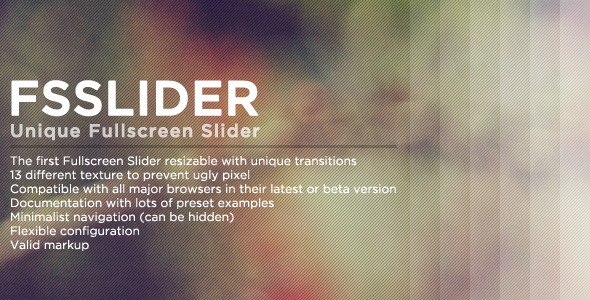FSSlider - A Fullscreen Slider for your Background - CodeCanyon Item for Sale