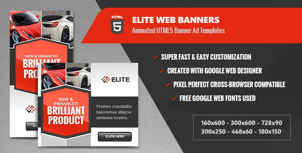 Elite Web Banners - Multipurpose Animated HTML5 - CodeCanyon Item for Sale