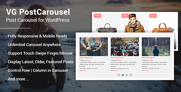 VG PostCarousel - Post Carousel for WordPress - CodeCanyon Item for Sale