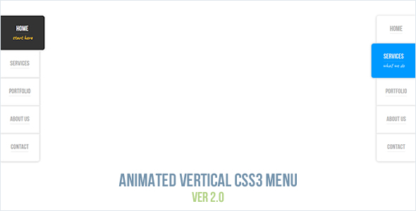 Animated Vertical CSS3 Menu - CodeCanyon Item for Sale