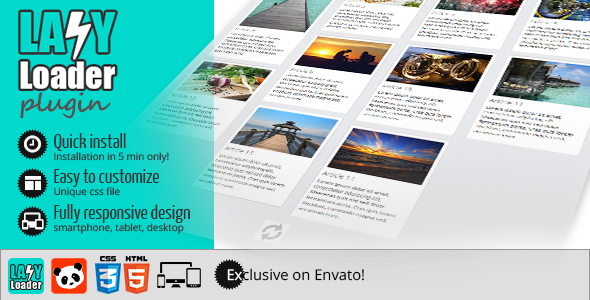 Lazy Loader - Infinite scroll JQuery plugin - CodeCanyon Item for Sale