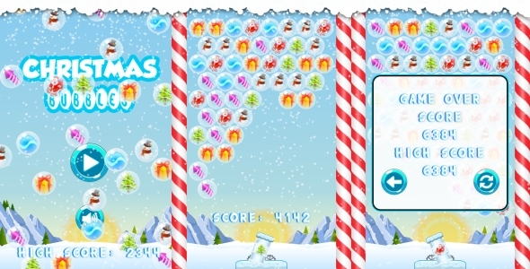 Christmas Bubbles - HTML5 Game + Mobile + AdMob (Construct 3 | Construct 2 | Capx) - CodeCanyon Item for Sale