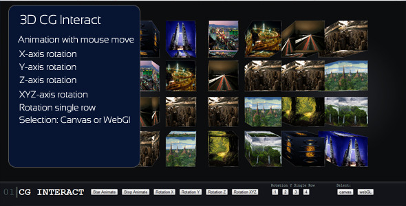 Interactive 3D CGGallery - HTML5 by ThemeOxygen | CodeCanyon