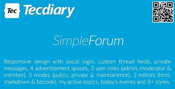 Simple Forum - Responsive Bulletin Board - CodeCanyon Item for Sale