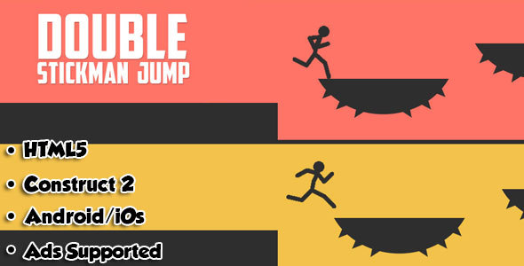 Double Stickman Jump - HTML5 Game Android + AdMob - CodeCanyon Item for Sale