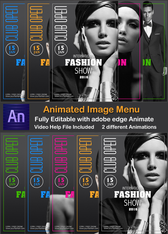Animated Image Menu - CodeCanyon Item for Sale
