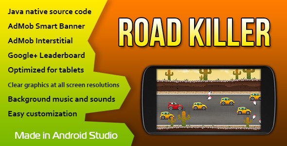Road Killer with AdMob and Leaderboard - CodeCanyon Item for Sale