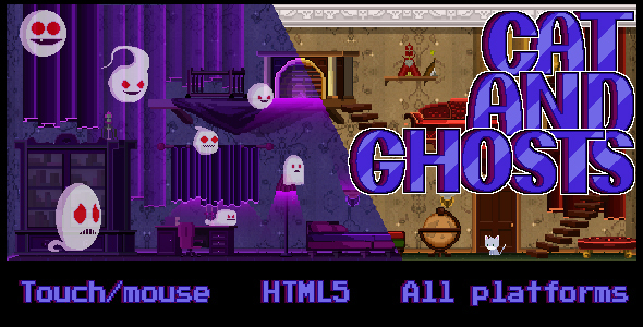 Cat and Ghosts - HTML 5 Game - CodeCanyon Item for Sale