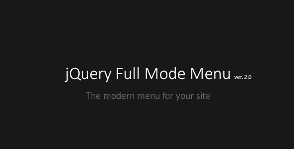 Full Mode Menu - CodeCanyon Item for Sale