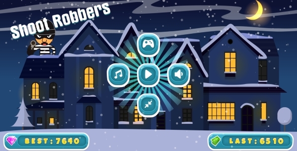 Shoot Robbers - HTML5 Game, Mobile Version + AdMob (Construct 3 | Construct 2 | Capx) - CodeCanyon Item for Sale