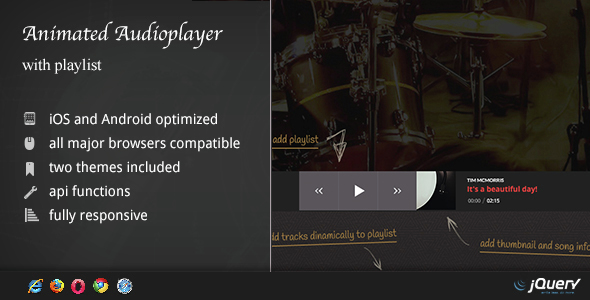 Animated Audio Player with Playlist - CodeCanyon Item for Sale