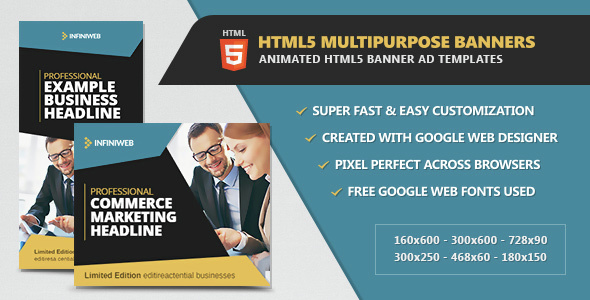 HTML5 Multipurpose Animated Banners - CodeCanyon Item for Sale