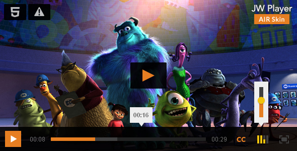 AIR Skin Retina for JW Player - CodeCanyon Item for Sale