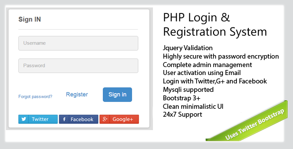 Secure-PHP-Login & Registration System - CodeCanyon Item for Sale