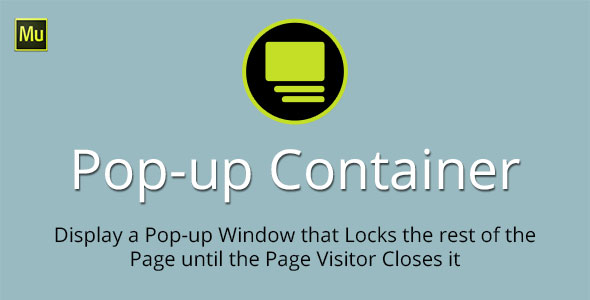 Pop-up Container Adobe Muse Widget - CodeCanyon Item for Sale