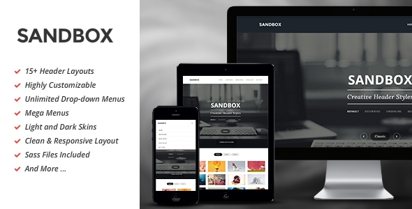 Sandbox Header Styles - CodeCanyon Item for Sale