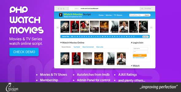 PHP Watch Movies Script - CodeCanyon Item for Sale