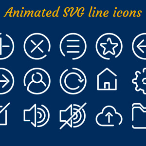 Animated SVG line icons by FairyTheme | CodeCanyon