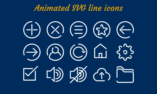 Animated SVG line icons by FairyTheme | CodeCanyon