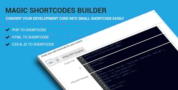 Magic Shortcodes Builder - CodeCanyon Item for Sale