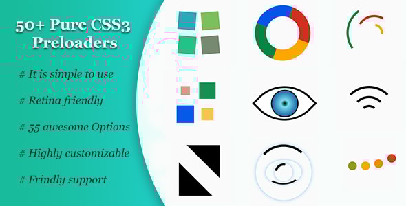 50+ Pure CSS3 Preloaders - CodeCanyon Item for Sale