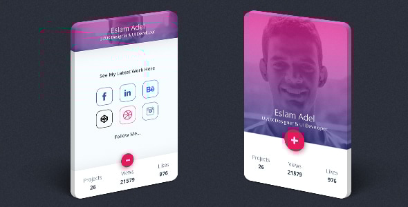 Profile Card - CodeCanyon Item for Sale