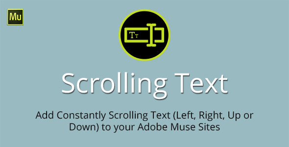 Scrolling Text Adobe Muse Widget - CodeCanyon Item for Sale