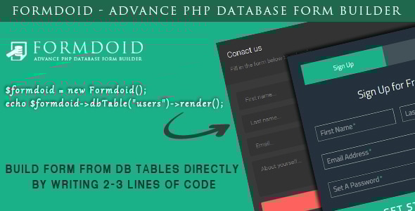 Formdoid - Advance PHP Database Form Builder - CodeCanyon Item for Sale