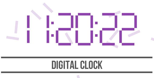 Digital Clock - HTML5 Canvas - CodeCanyon Item for Sale