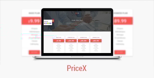 PriceX | Material Design Pricing Table Set - CodeCanyon Item for Sale