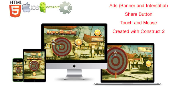 Arrow Shooter Pro Multi Platform - (Construct 2 - Capx) & Design - CodeCanyon Item for Sale