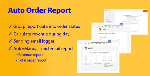 Magento 2 Auto Order Reports - CodeCanyon Item for Sale
